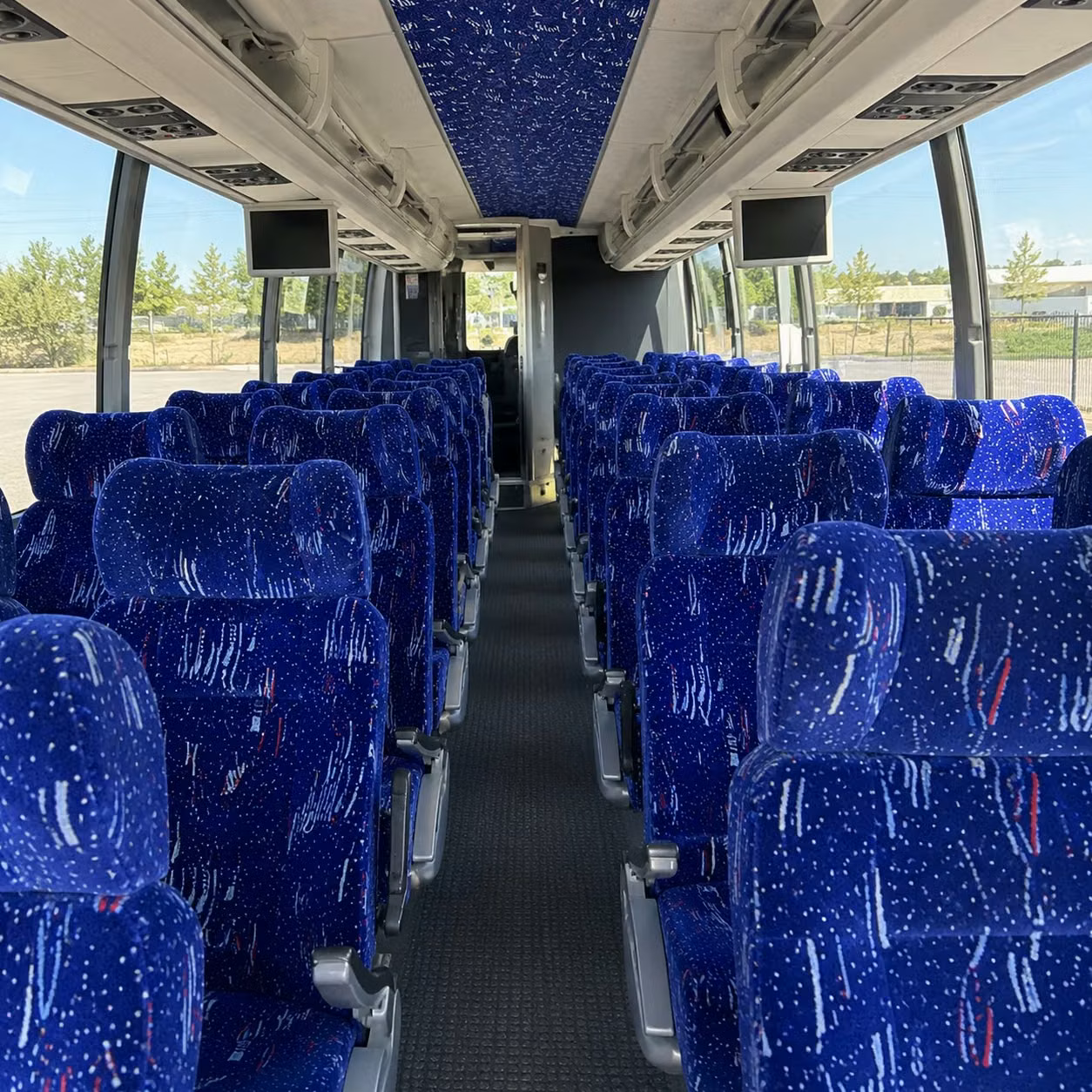 56 passenger charter bus interior