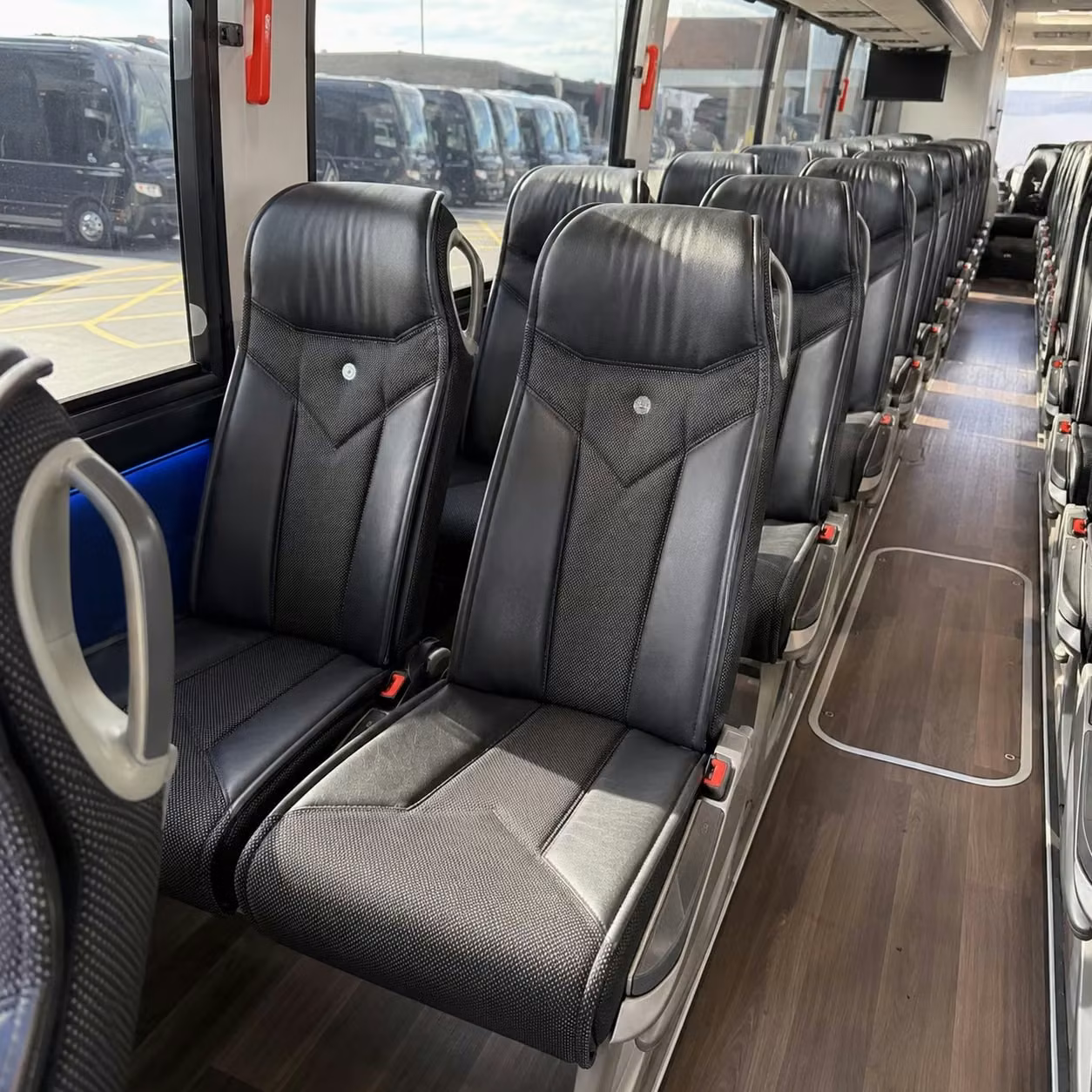 eugene charter bus interior