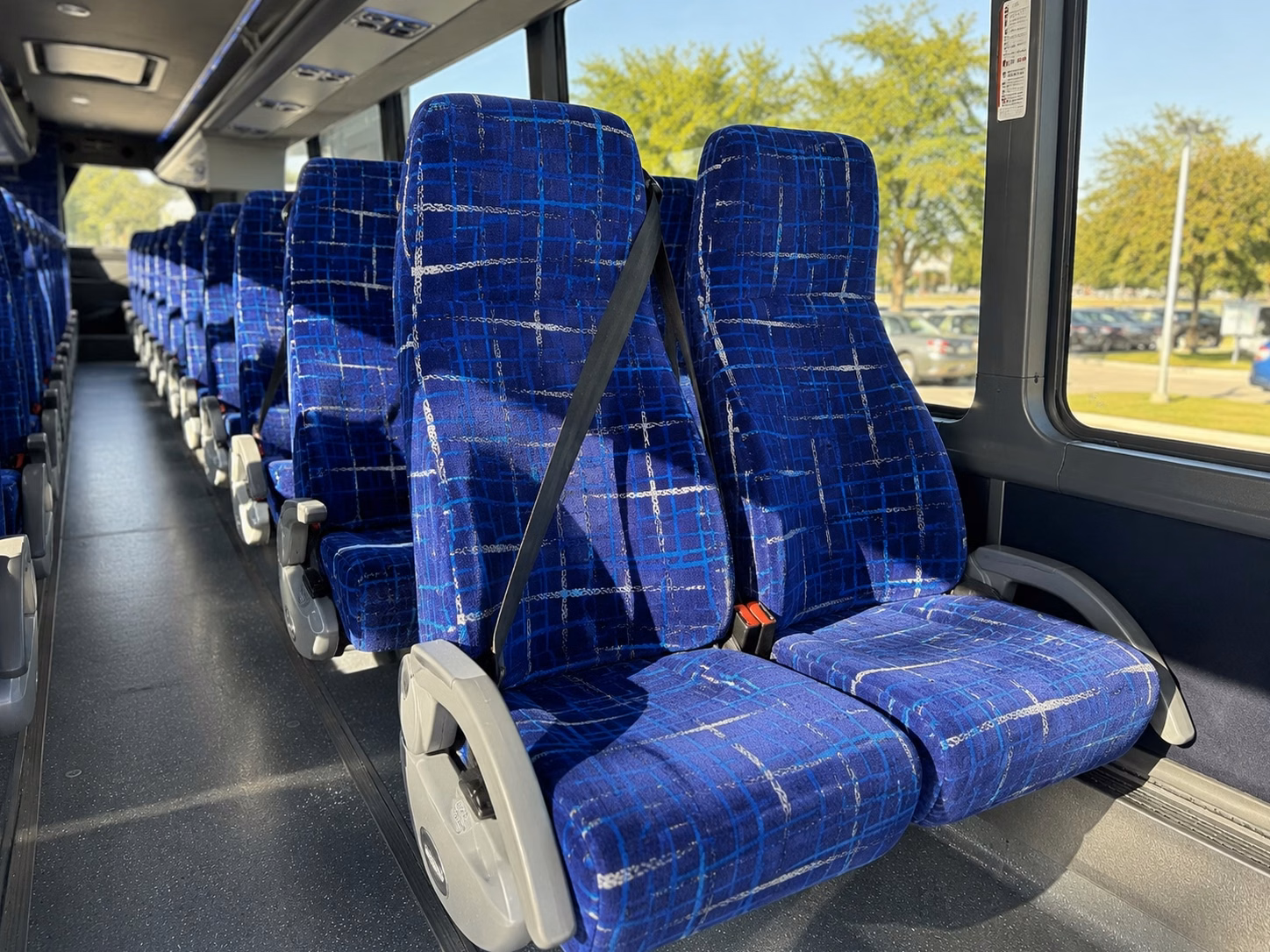 eugene charter bus rental interior